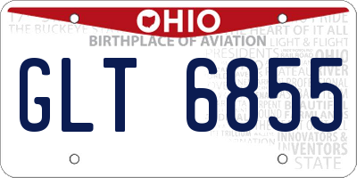 OH license plate GLT6855