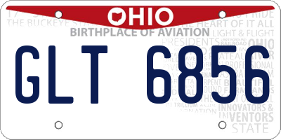 OH license plate GLT6856