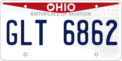 OH license plate GLT6862
