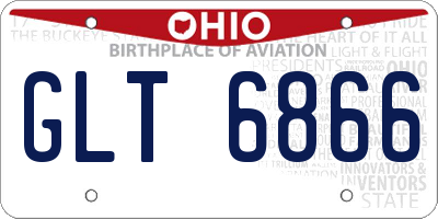 OH license plate GLT6866