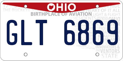 OH license plate GLT6869