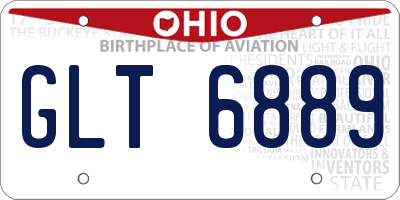 OH license plate GLT6889