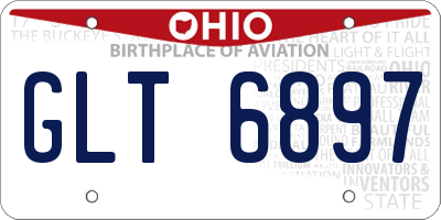 OH license plate GLT6897