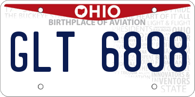 OH license plate GLT6898