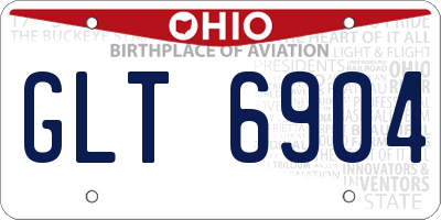 OH license plate GLT6904