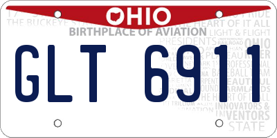 OH license plate GLT6911