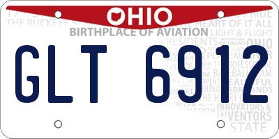 OH license plate GLT6912