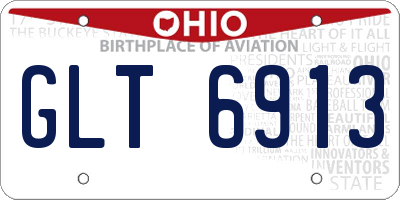OH license plate GLT6913