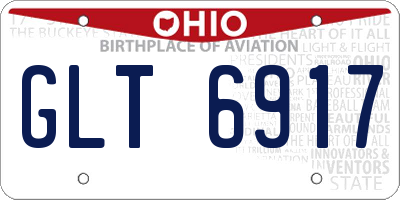 OH license plate GLT6917