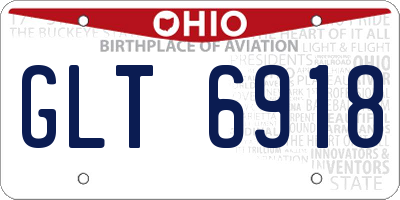 OH license plate GLT6918