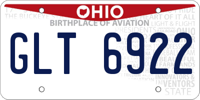 OH license plate GLT6922
