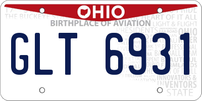 OH license plate GLT6931