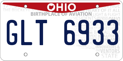 OH license plate GLT6933