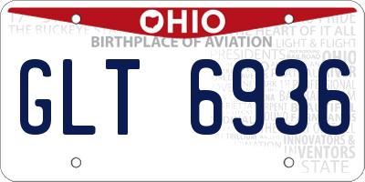 OH license plate GLT6936