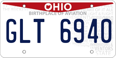OH license plate GLT6940