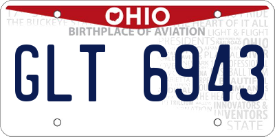 OH license plate GLT6943