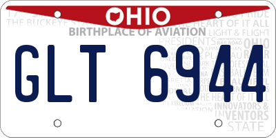 OH license plate GLT6944