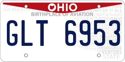 OH license plate GLT6953