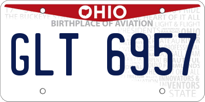 OH license plate GLT6957