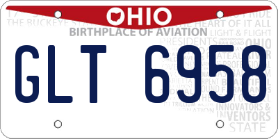 OH license plate GLT6958