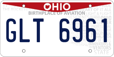 OH license plate GLT6961