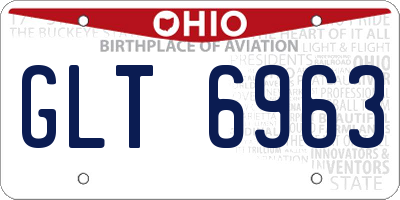 OH license plate GLT6963