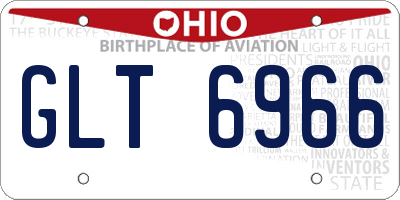OH license plate GLT6966