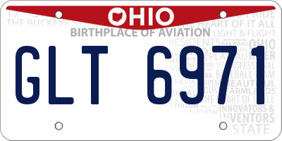 OH license plate GLT6971