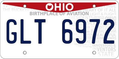 OH license plate GLT6972