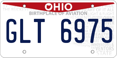OH license plate GLT6975