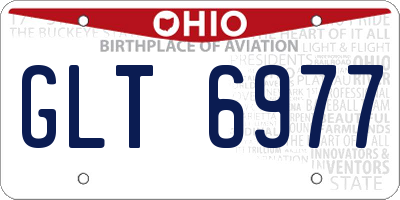 OH license plate GLT6977