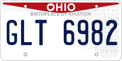 OH license plate GLT6982