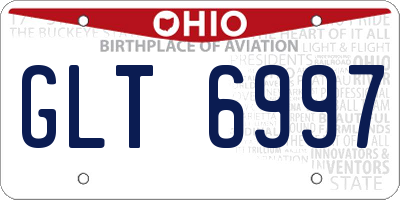 OH license plate GLT6997