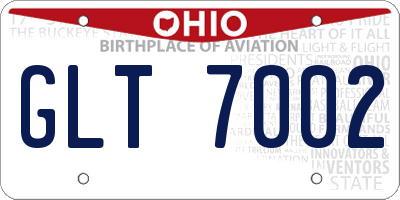 OH license plate GLT7002