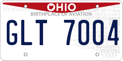 OH license plate GLT7004