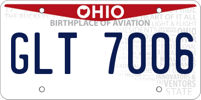 OH license plate GLT7006