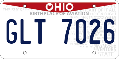 OH license plate GLT7026