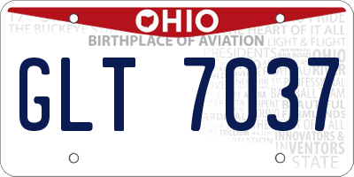 OH license plate GLT7037