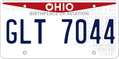 OH license plate GLT7044