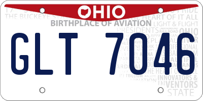 OH license plate GLT7046
