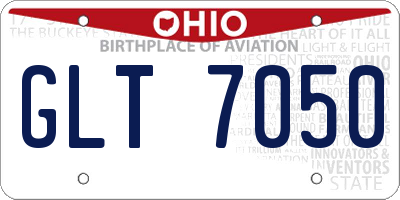 OH license plate GLT7050