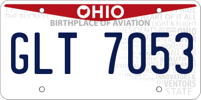 OH license plate GLT7053