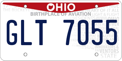 OH license plate GLT7055
