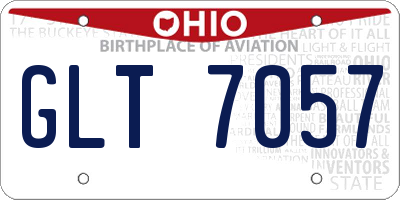 OH license plate GLT7057