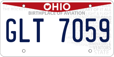 OH license plate GLT7059