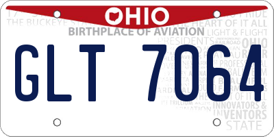 OH license plate GLT7064