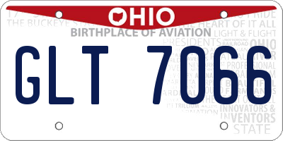 OH license plate GLT7066