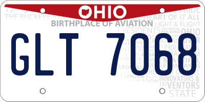 OH license plate GLT7068