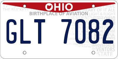 OH license plate GLT7082