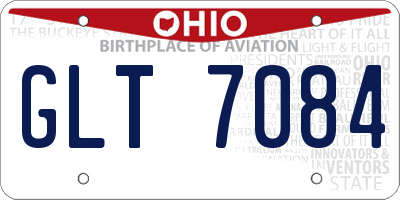 OH license plate GLT7084